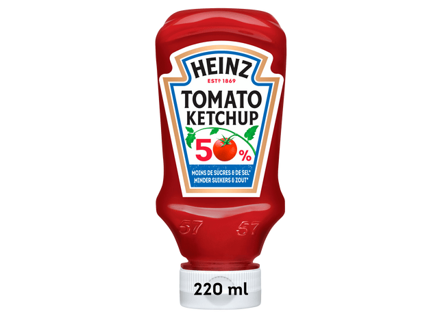 Heinz Ketchup 50% minder suikers en zout