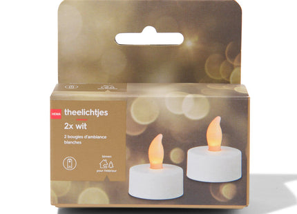 theelichtjes LED wit - 2 stuks