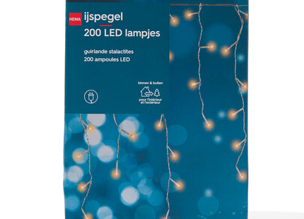 lichtsnoer 12m met 200 LED ijspegels