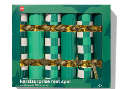 feestwens met spel groen geruit