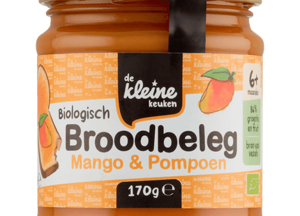 De Kleine Keuken Bio mango en pompoen spread 6+