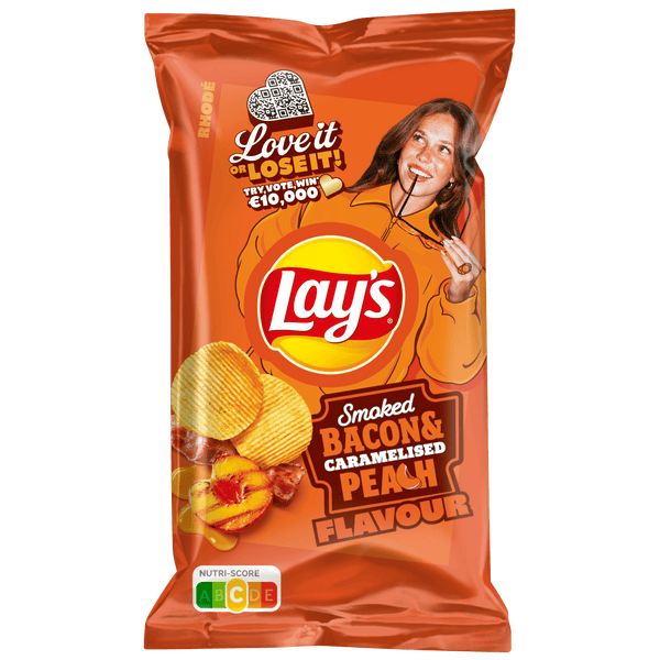 Lays Max Ribbel Chips Smoked Bacon Caramel