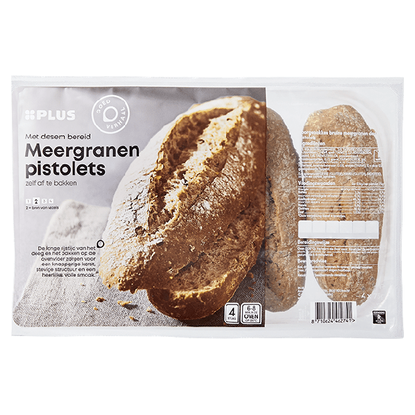 Korenlanders Meergranen pistolets met desem bereid