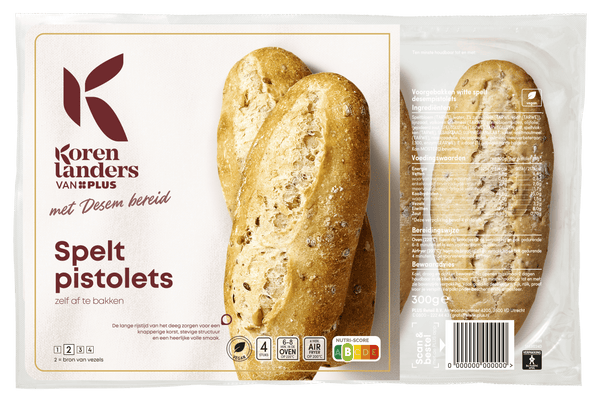 Korenlanders Spelt pistolets met desem bereid