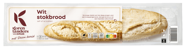 Korenlanders White Baguette Made with Sourdough