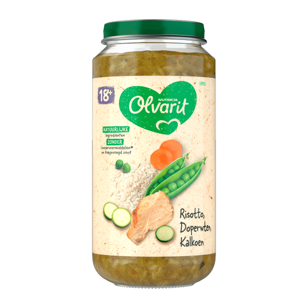 Olvarit 18+mnd Risotto Doperwten Kalkoen