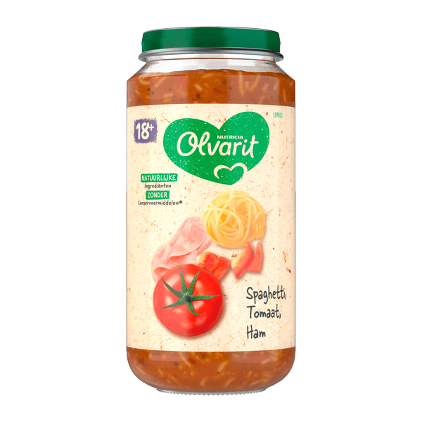 Olvarit 18+ Monate Spaghetti Tomate Schinken