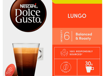 Nescafe Dolce Gusto coffee cups caffe lungo XL