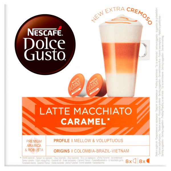 Nescafe Dolce Gusto coffee pods caramel