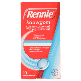 Rennie Kauwgom calciumcarbonaat suikervrij