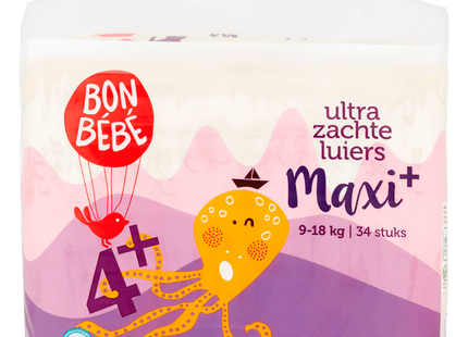 Bonbebe Luiers maat 4+ maxi+ 9-18 kg