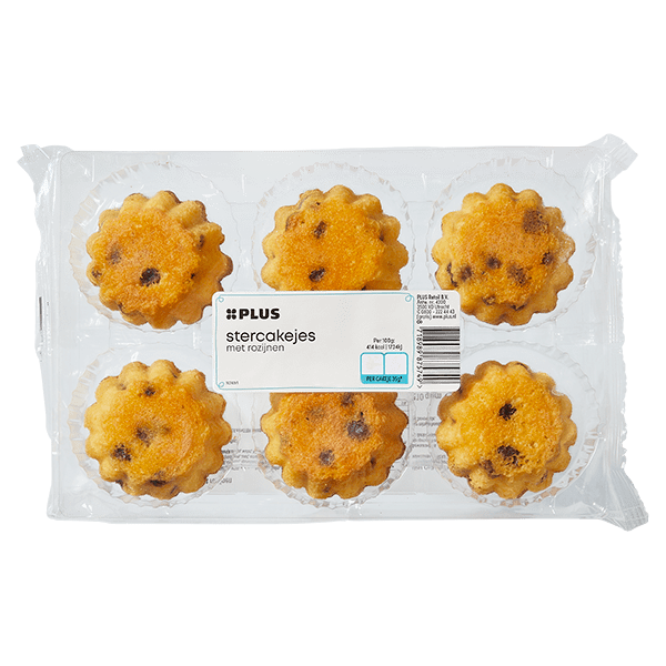Stercakejes Rozijnen 6 stuks