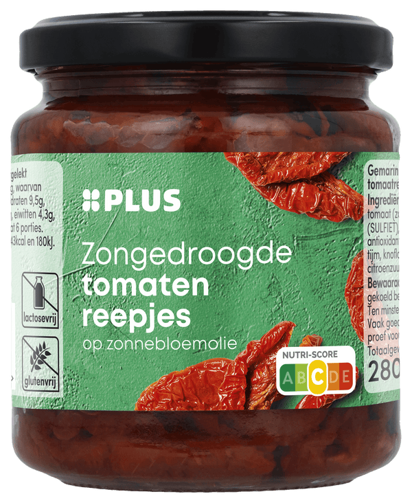 Zongedroogde tomatenreepjes op olie