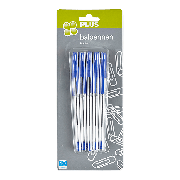 Blue ballpoint pens