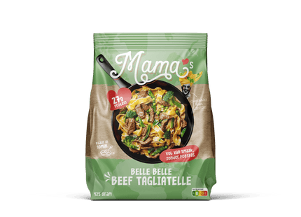 Mama's Maaltijden Beef Tagliatelle green vegetab