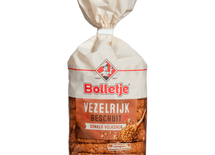 Bolletje Fiber-rich rusk, dark whole wheat