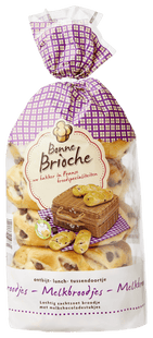 Bonne Brioche Melkbroodjes met stukjes chocolade