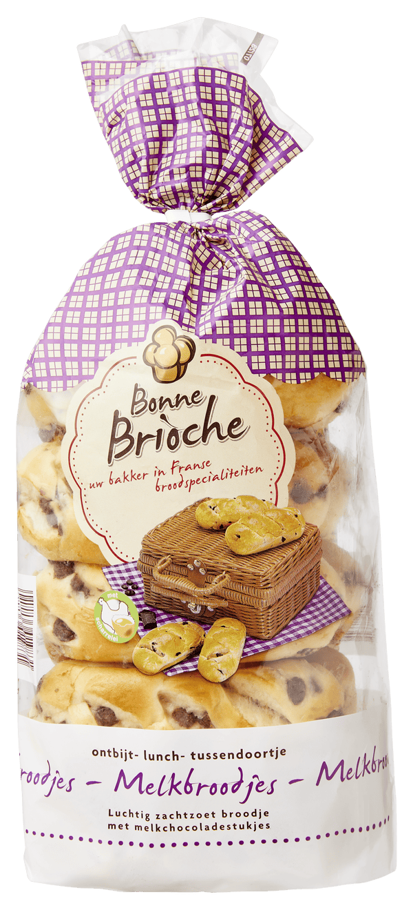 Bonne Brioche Milk Rolls with Chocolate Pieces