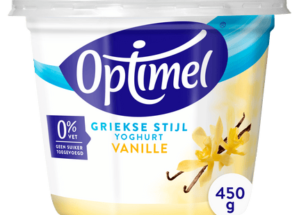 Optimel Yoghurt Greek style vanilla 0% fat