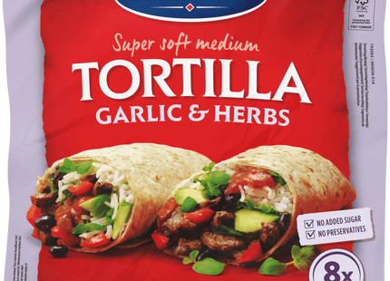 Santa maria Tortilla wrap Garlic + Herbs 8pcs