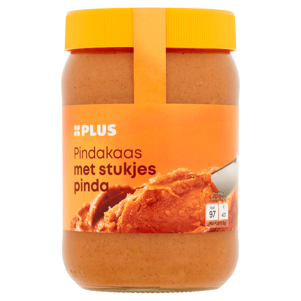 Pindakaas met stukjes pinda