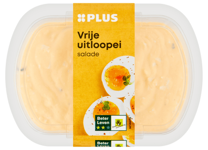 Vrije uitloopei salade