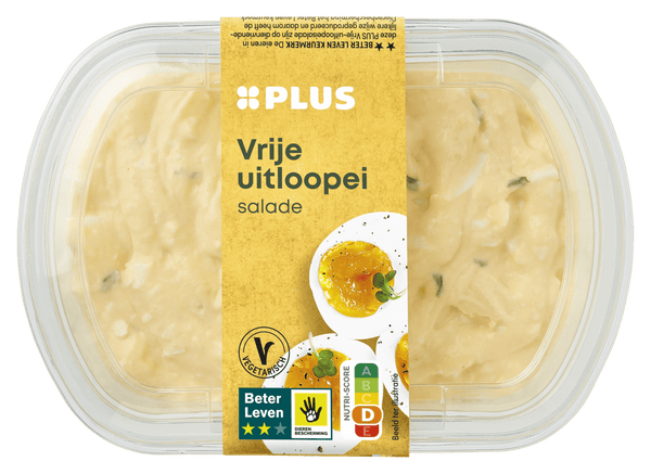Vrije uitloopei salade