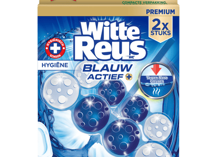 Witte Reus Toiletblok Blauw Actief Hyg
