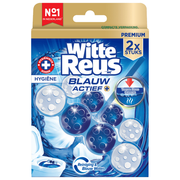 Witte Reus Toiletblok Blauw Actief Hyg