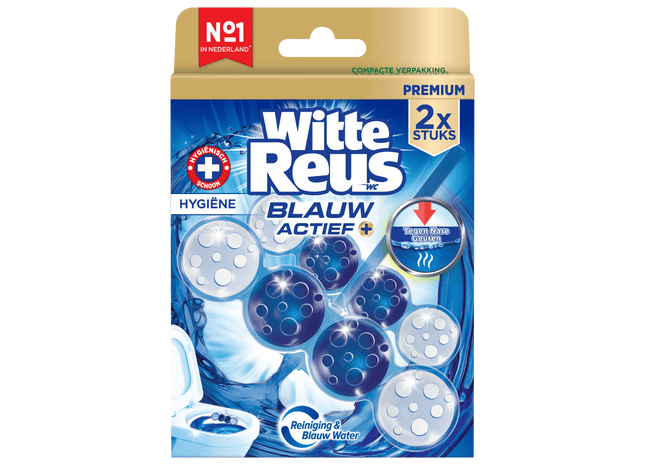 Witte Reus Toiletblok Blauw Actief Hyg
