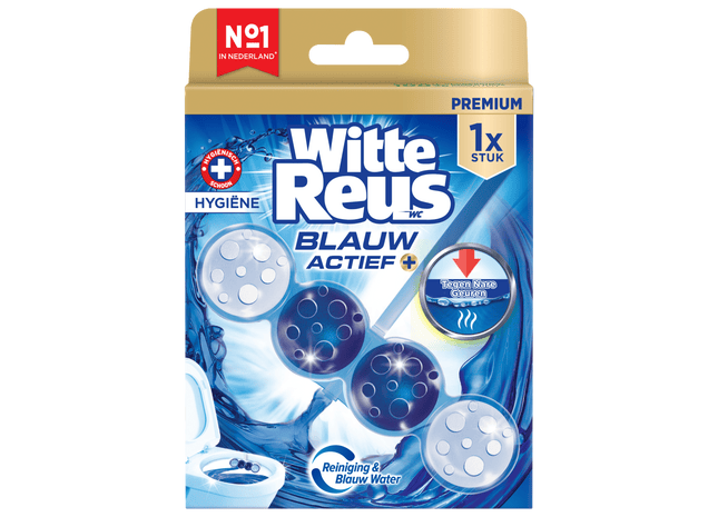 Witte Reus Toiletblok Blauw Actief Hygien