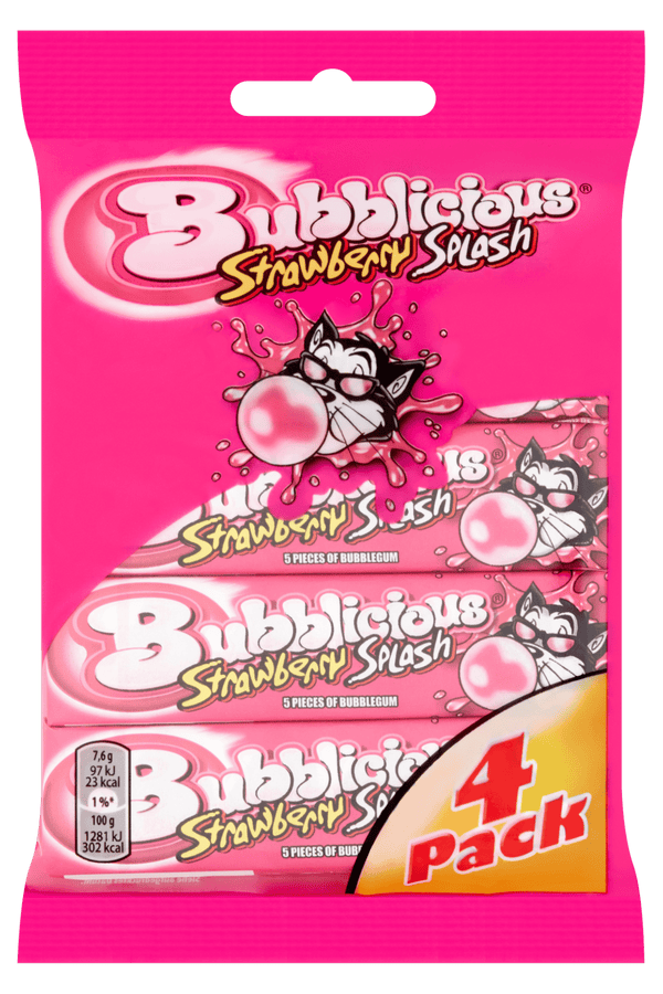 Bubblicious Strawberry 4-pack