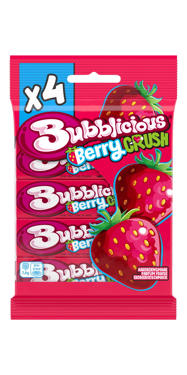 Bubblicious Strawberry 4-pack