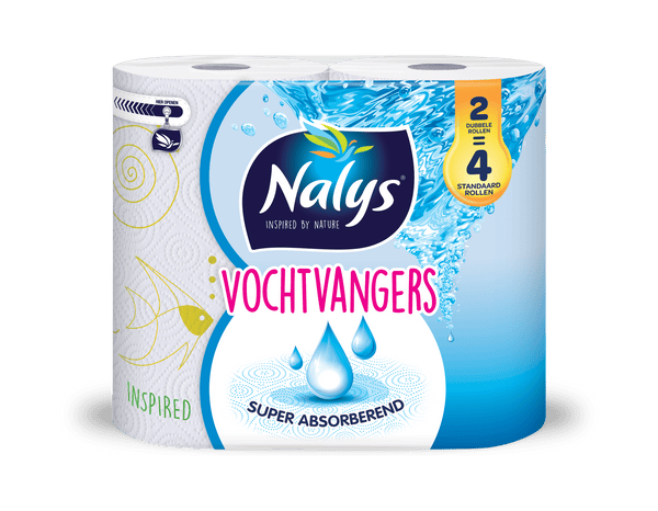 NALYS Moisture-Absorbing Kitchen Paper, Double Roll