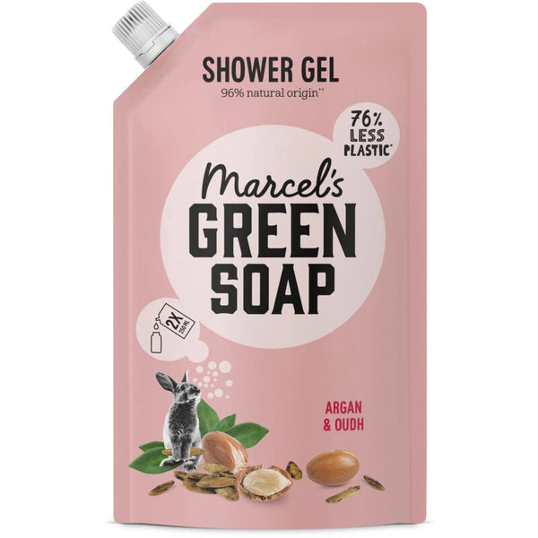 Marcel's Green Soap Argan & oudh shower gel refill