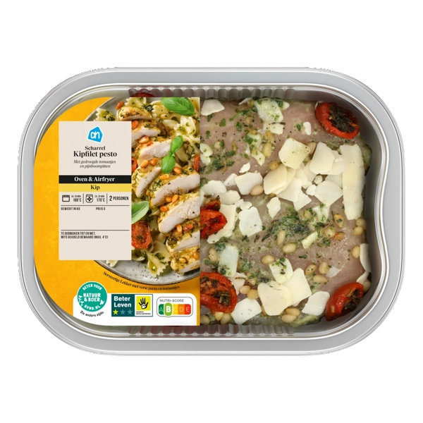 Ovenschotel scharrel kipfilet pesto