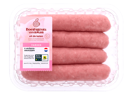 Boerentrots Pork Sausages 4 pcs