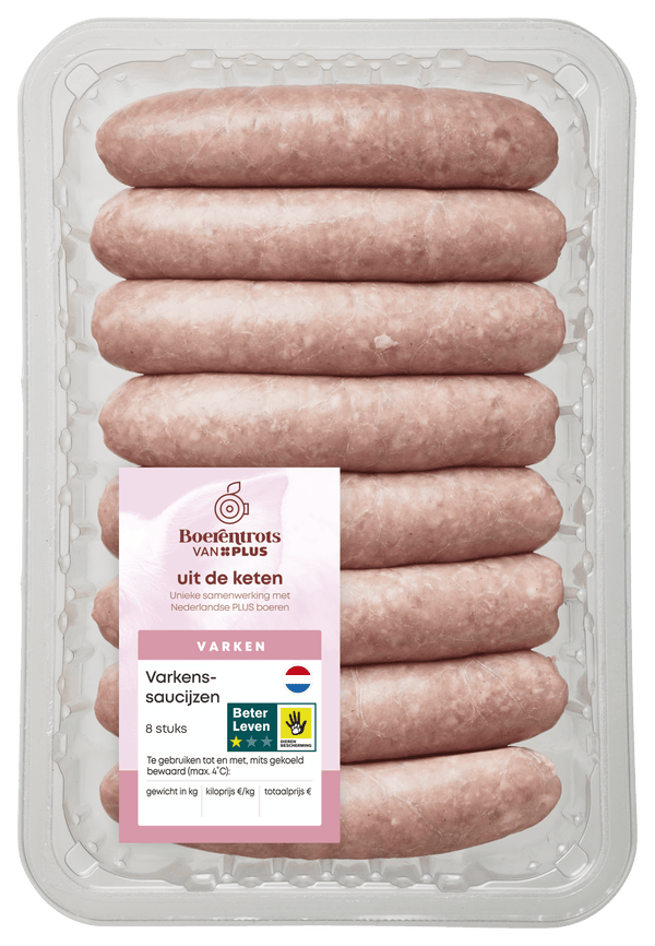 Boerentrots Pork Sausages 8 pcs