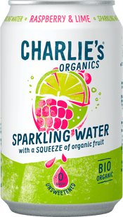 Charlie's Organics Sparklng raspberry &amp; lime