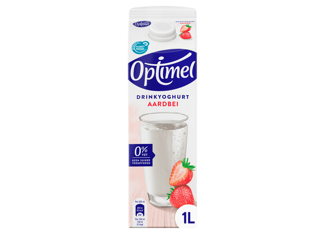 Optimel Drink aardbei 0% vet