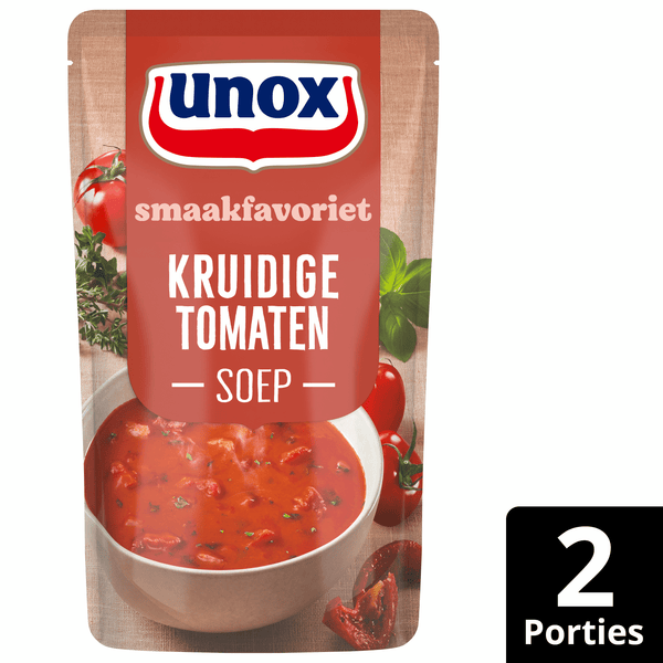 Unox Soep in zak kruidige tomatensoep