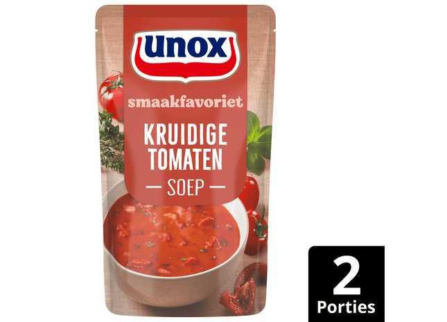 Unox Soep in zak kruidige tomatensoep