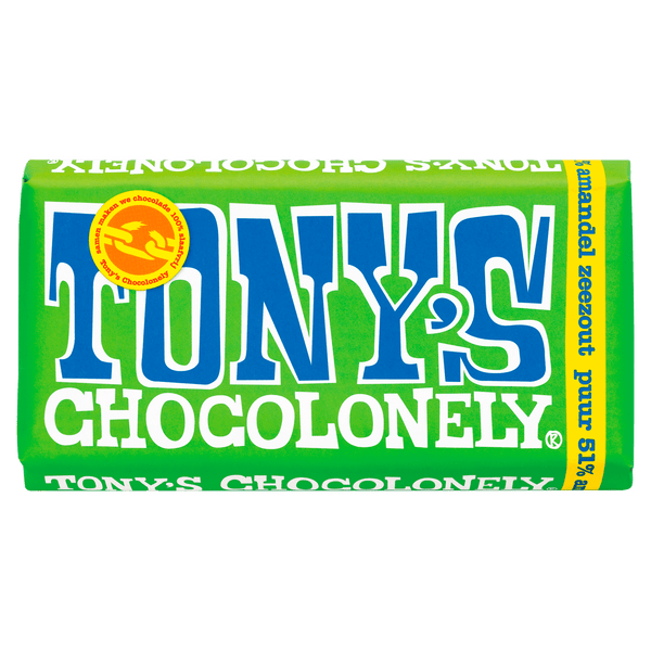 Tony's Chocolonely Chocolade Puur amandel zeezout