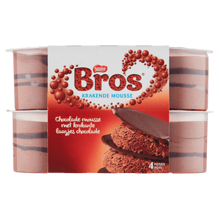 Nestlé Bros krakende mousse melkchocolade 4st