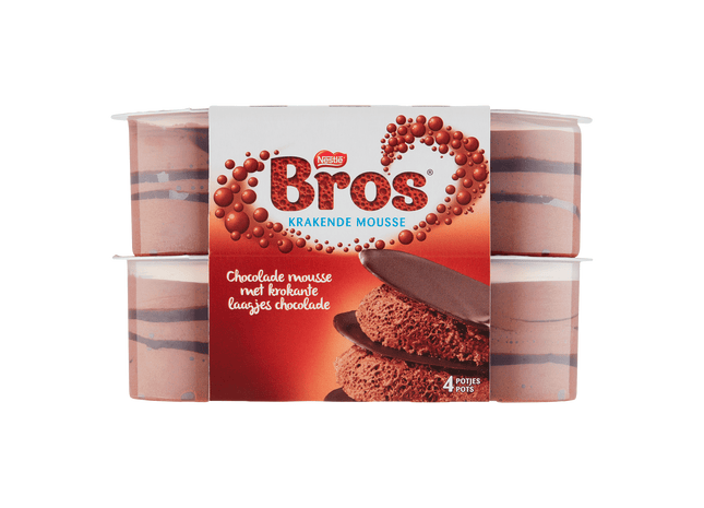 Nestlé Bros krakende mousse melkchocolade 4st
