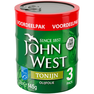 John West Tonijnstukken in olijfolie MSC 3pack