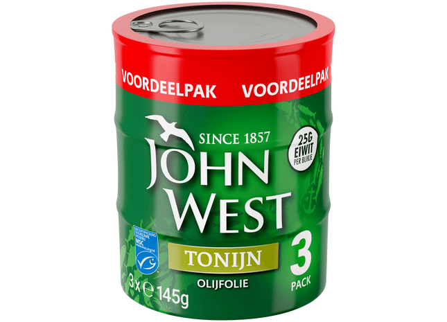 John West Tonijnstukken in olijfolie MSC 3pack