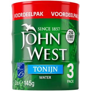 John West Tonijnstukken in water MSC 3pack