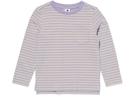 children's shirt with purple stripes