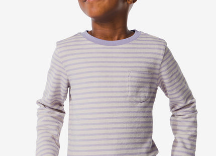 children's shirt with purple stripes